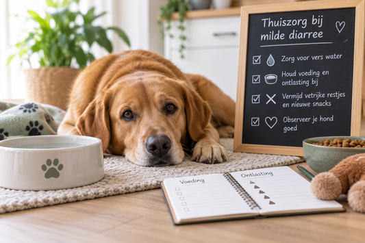 Wat kun je thuis doen bij milde acute diarree van je hond?