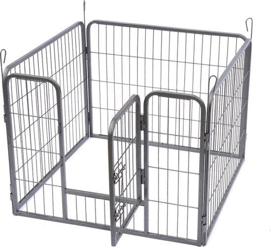 MaxxPet Puppyren - puppykennel - opvouwbaar- honden bench - puppy bench - 79x61cm - 4 delig