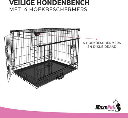 MaxxPet Cage pour chien avec porte coulissante – 63 × 44 × 50 cm