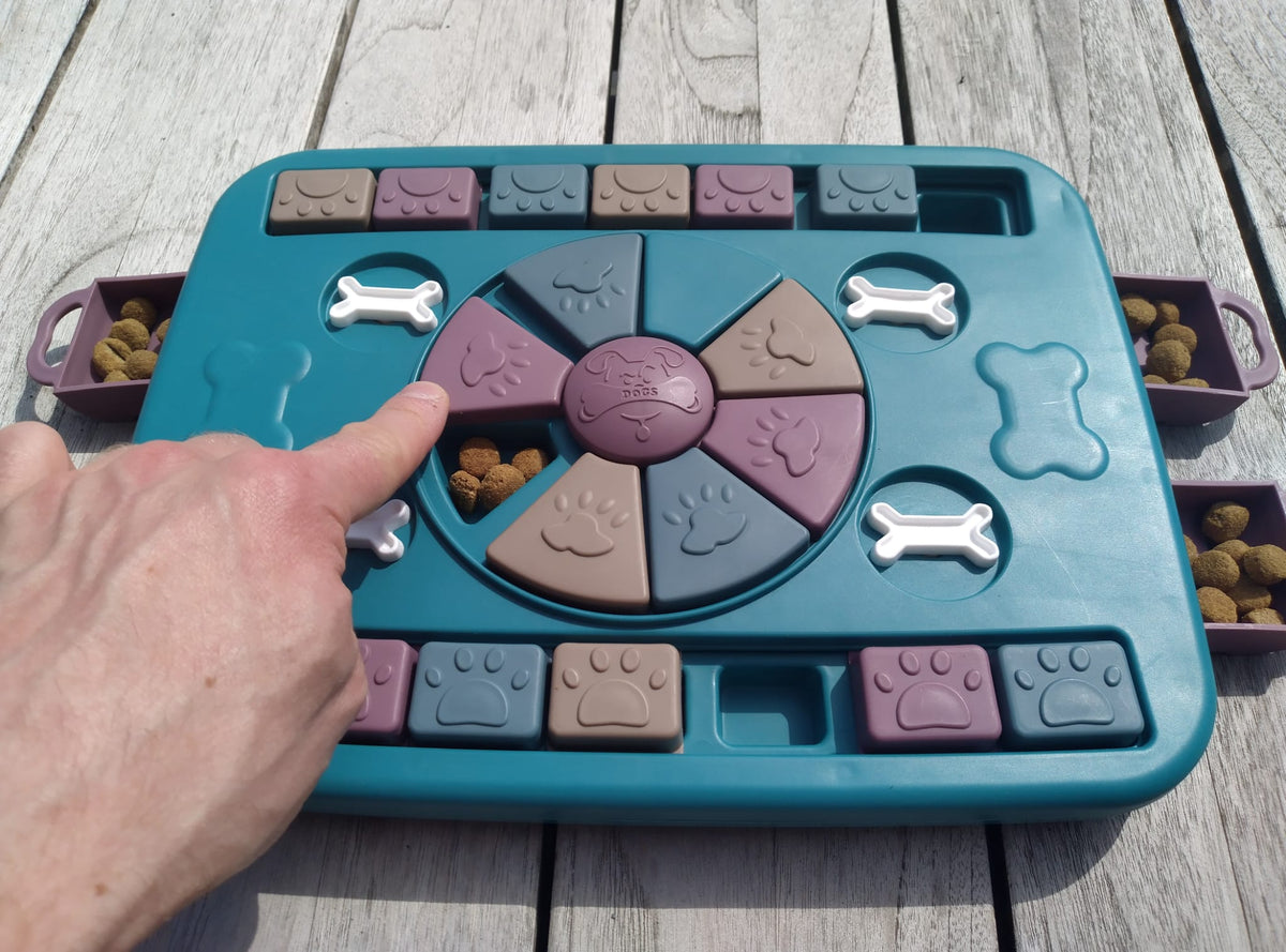 SensiDog Jouet d'Intelligence pour Chien Puzzle – Casse-tête Interactif pour Chien & Distributeur Lent Brainboard