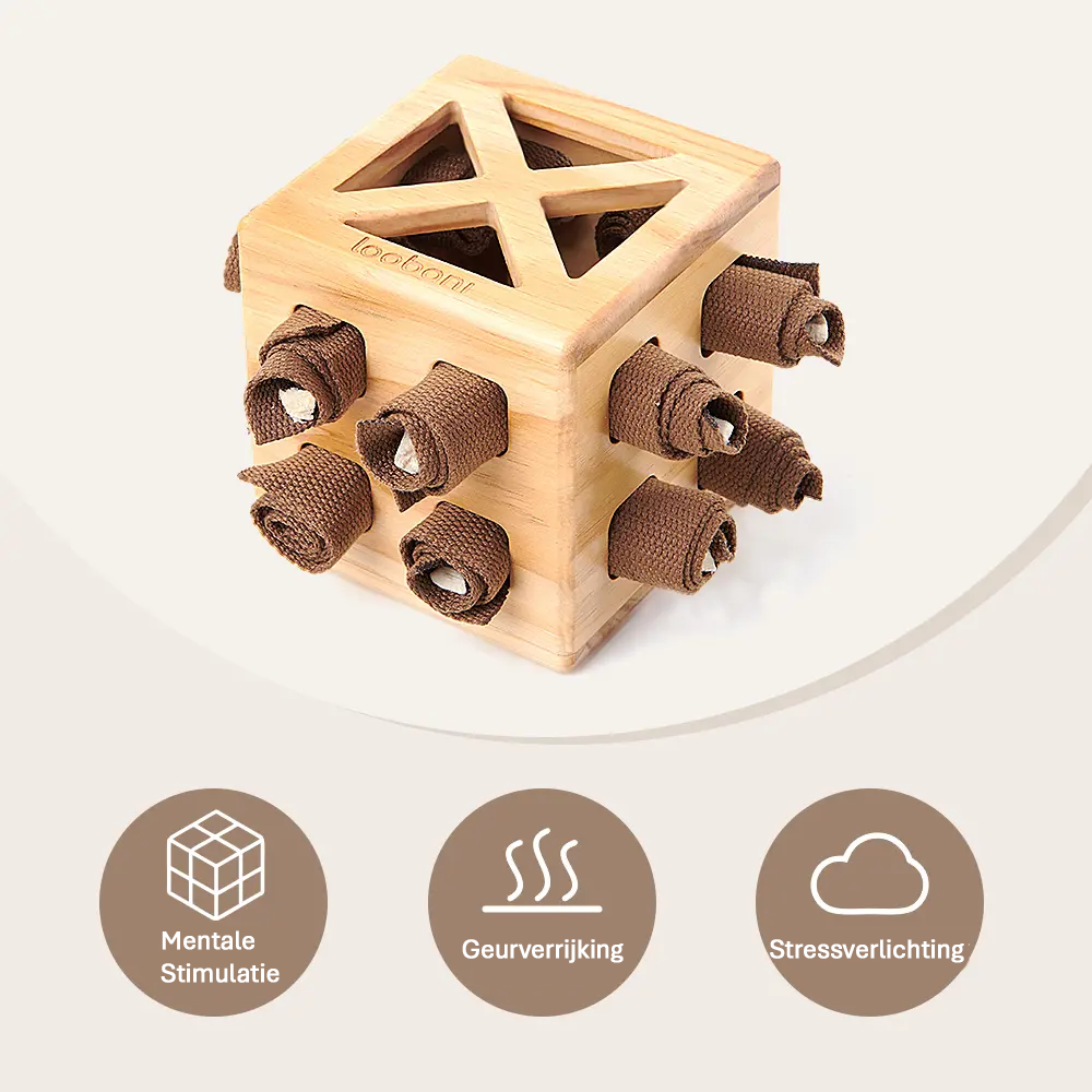 Snuffle Rubik's Cube hondenpuzzel - Betrokkenheid creëren - Vermaken - Toegevoegde waarde bieden