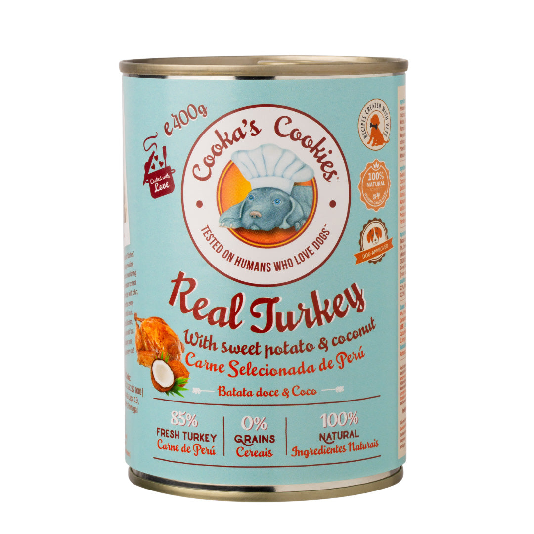 Cooka’s Cookies Dinde véritable (pâté de dinde à la patate douce et à la noix de coco) – 400 g
