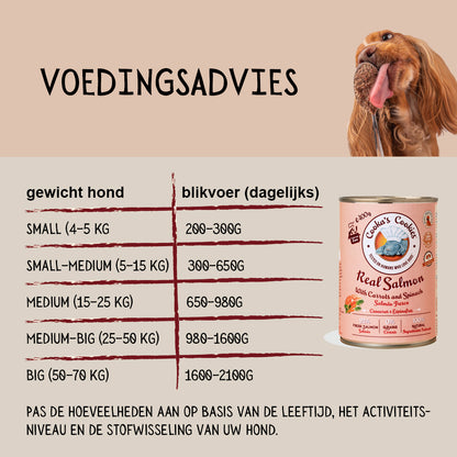 Cooka’s Cookies Véritable saumon (pâté de saumon aux carottes et aux épinards) – 400 g