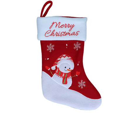 Chaussette de Noël Bonhomme de neige