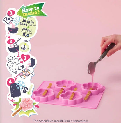 Smoofl Mélange pour Glaces pour Chiens Fraise 160 grammes – Mélange Glacé Rafraîchissant pour Chiens