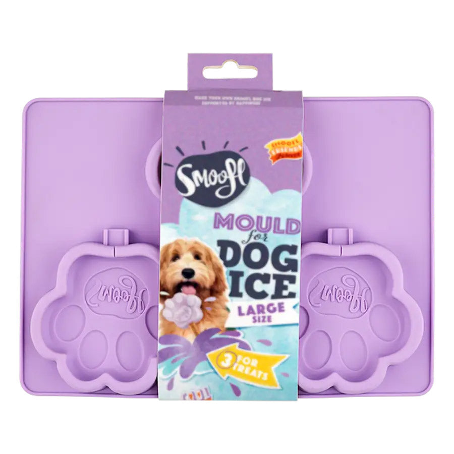 Smoofl Moule à glace en silicone en forme de patte pour chiens > 25 kg – grande taille (violet)