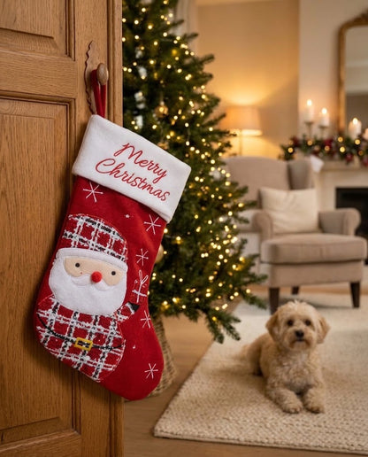 Kerstsok Kerstman - voor honden – 20 × 38 cm