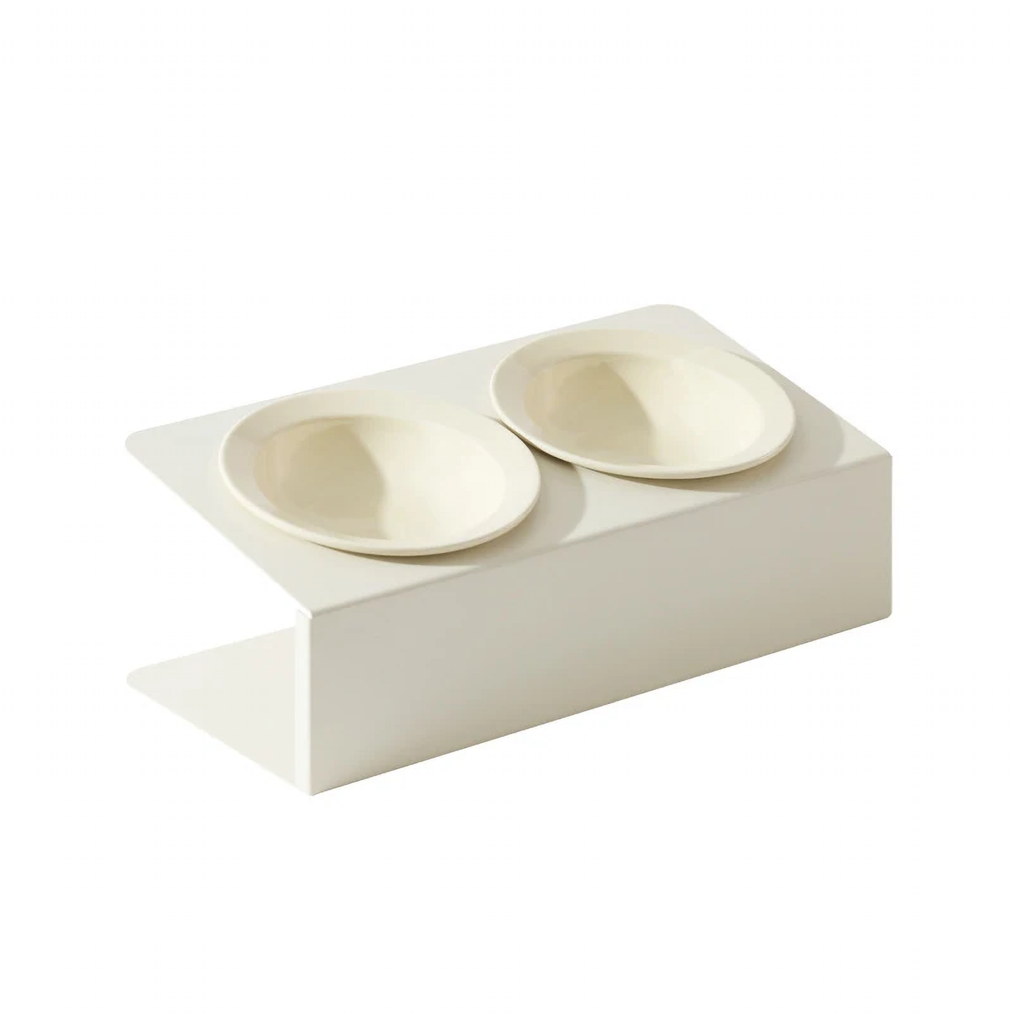 Gamelle moderne blanche pour nourriture et eau
