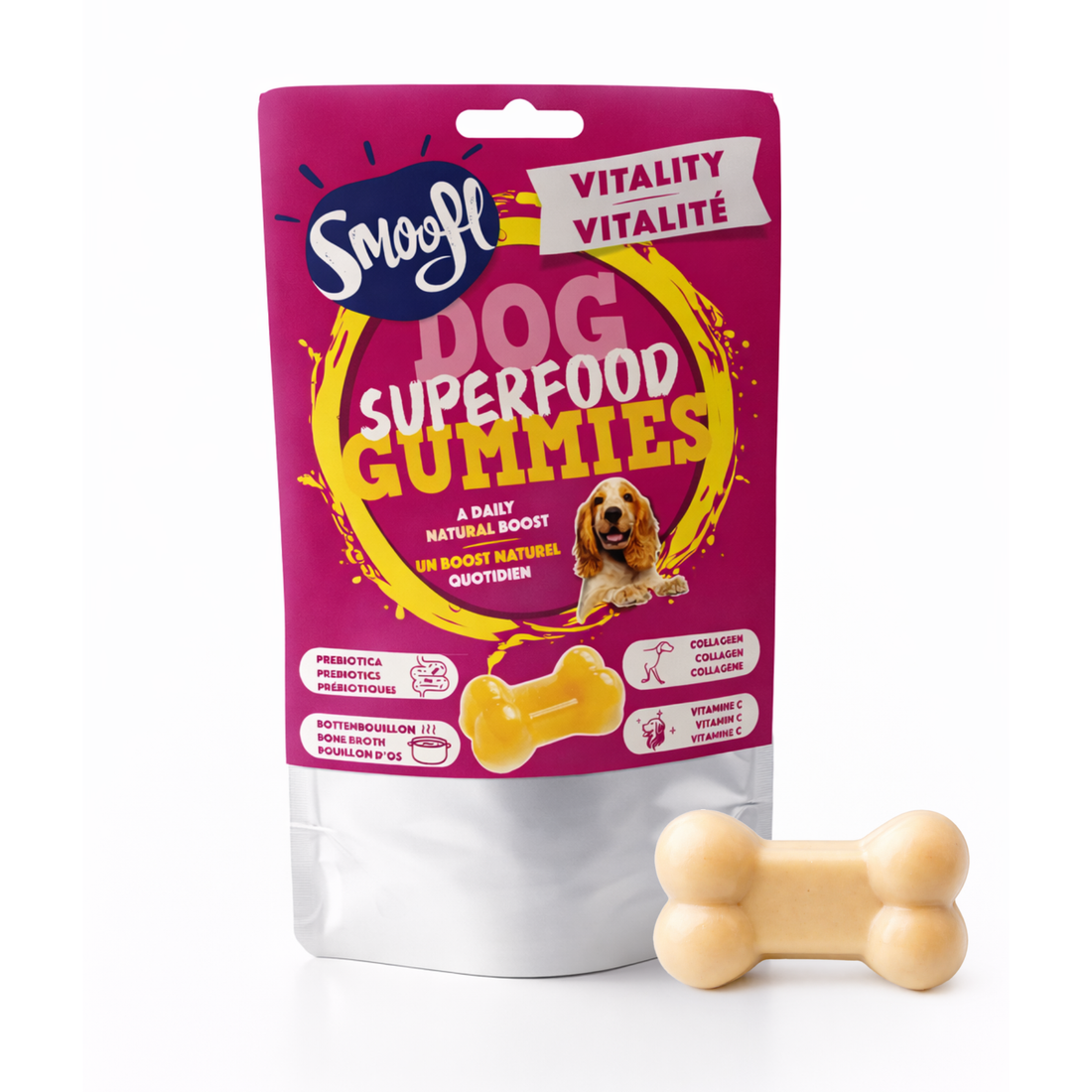 Smoofl Vitality Dog Gummies | Un complément fonctionnel et hypocalorique | friandise pour chiens