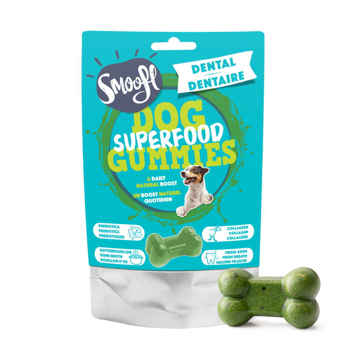 Smoofl Dental Dog Gummies | Un supplément fonctionnel, faible en calories | friandise pour chiens
