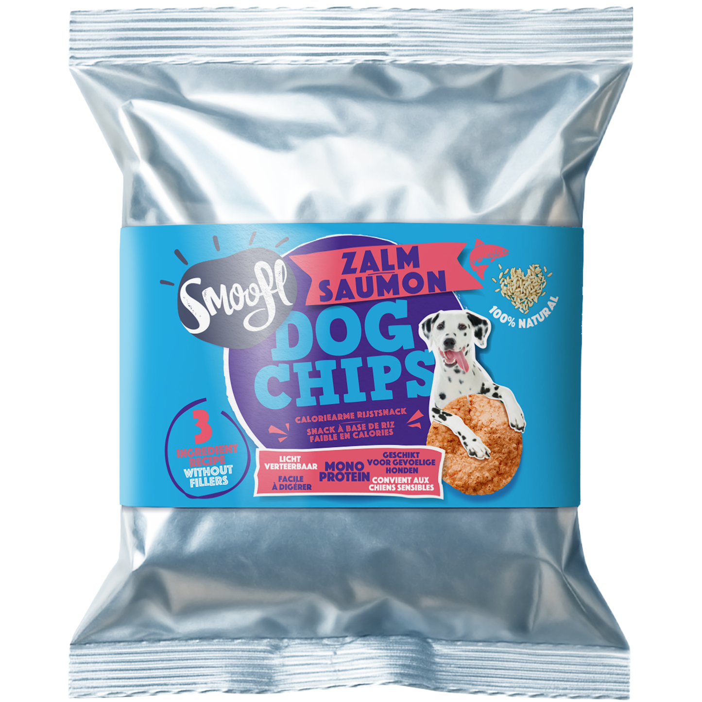 Smoofl Chips de Saumon pour Chien | Friandises faibles en calories pour chien