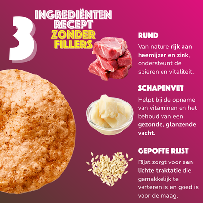 Smoofl Chips de bœuf pour chien | Friandises hypocaloriques pour chien