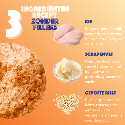 Smoofl Chips pour Chien Poulet | Friandises faibles en calories pour chien