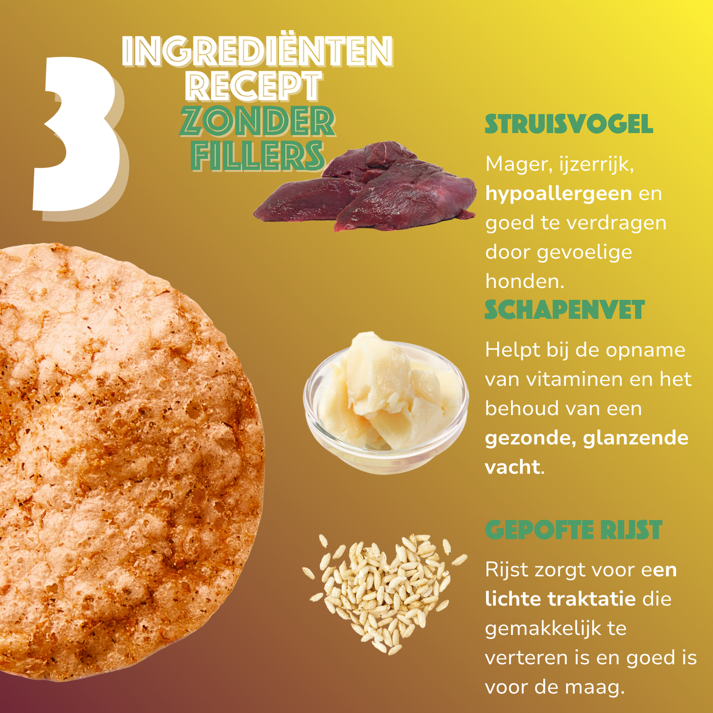 Smoofl Friandises pour chiens autruche | Friandises hypocaloriques et hypoallergéniques pour chiens