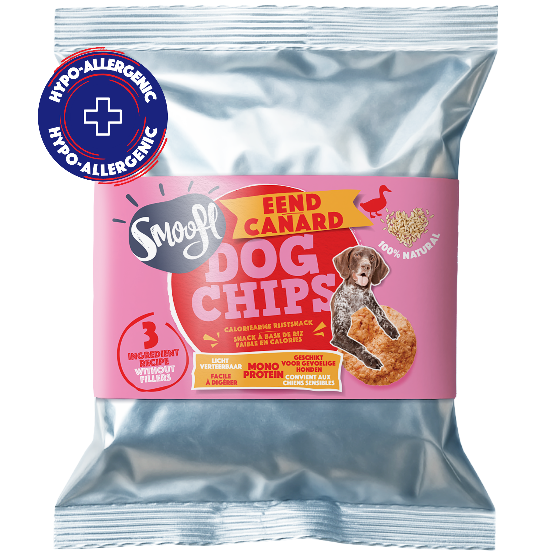 Smoofl Hondenchips Eend | Caloriearme hondensnacks