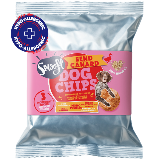 Smoofl Hondenchips Eend | Caloriearme, hypoallergene hondensnacks