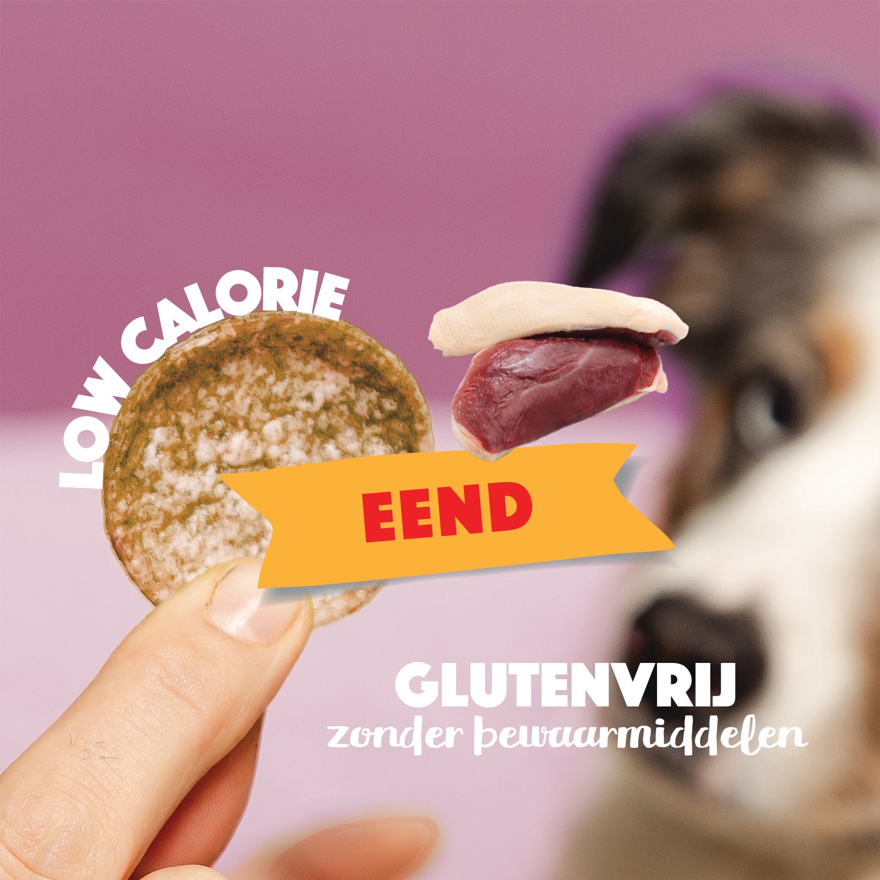 Smoofl Hondenchips Eend | Caloriearme hondensnacks