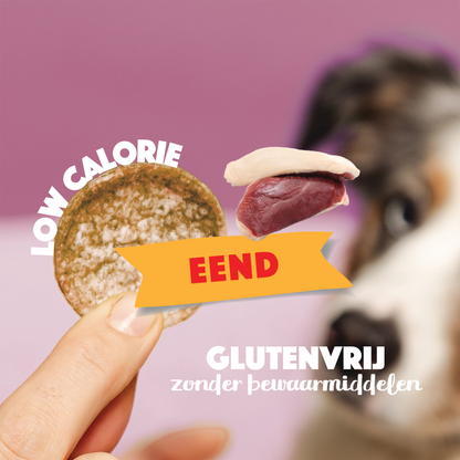 Smoofl Croquants pour Chien Canard | Friandises pour chien faibles en calories et hypoallergéniques