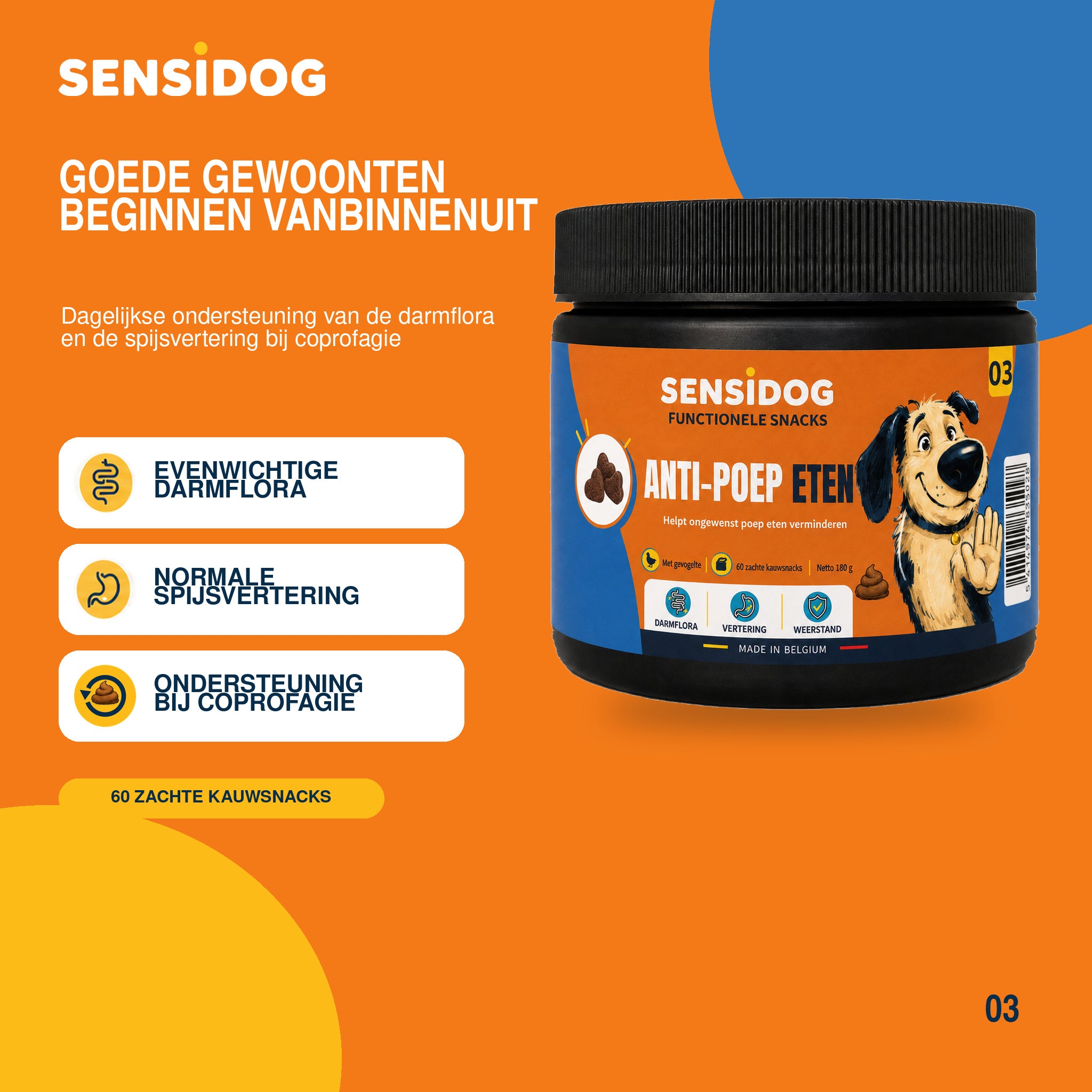 SensiDog | Anti-poep Eten - 180g