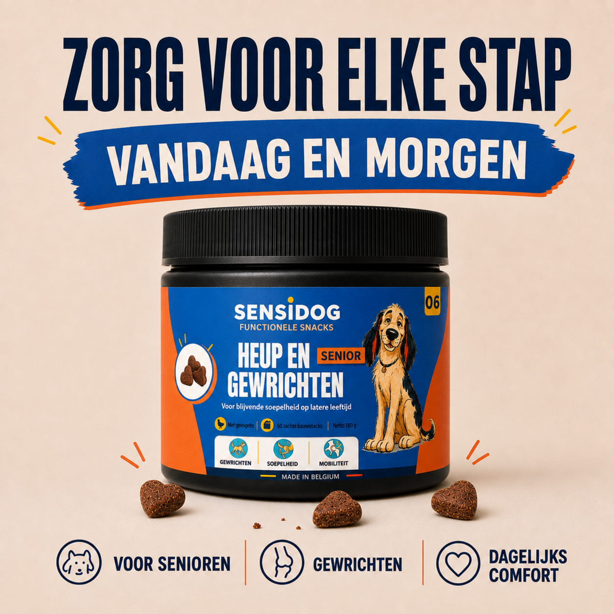 SensiDog Heup en gewrichten Senior – 180g