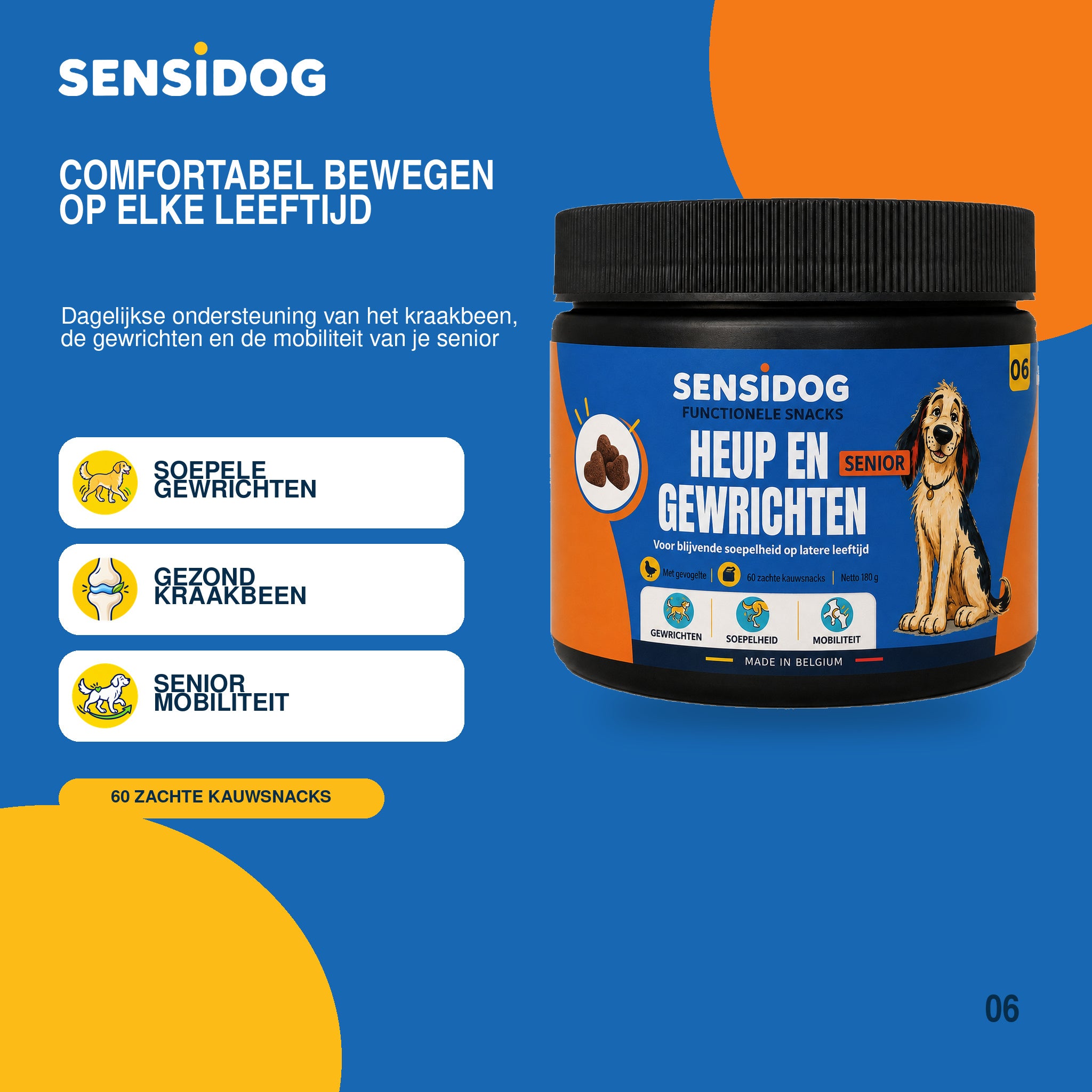 SensiDog Heup en gewrichten Senior – 180g