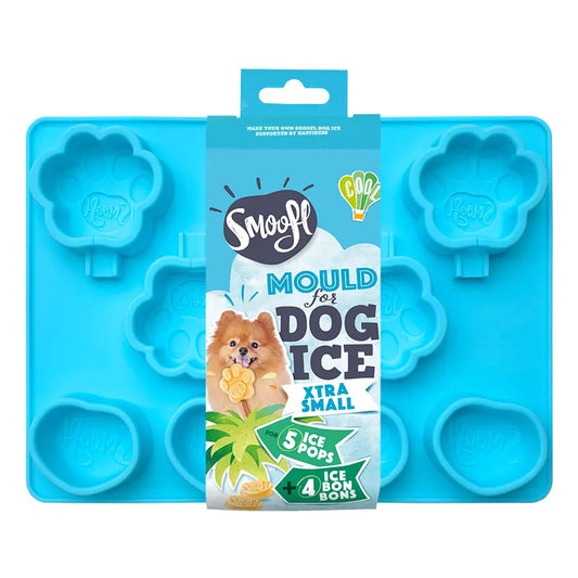 Smoofl siliconen hondenpoot ijsvorm voor honden < 5 kg – extra small (lichtblauw)