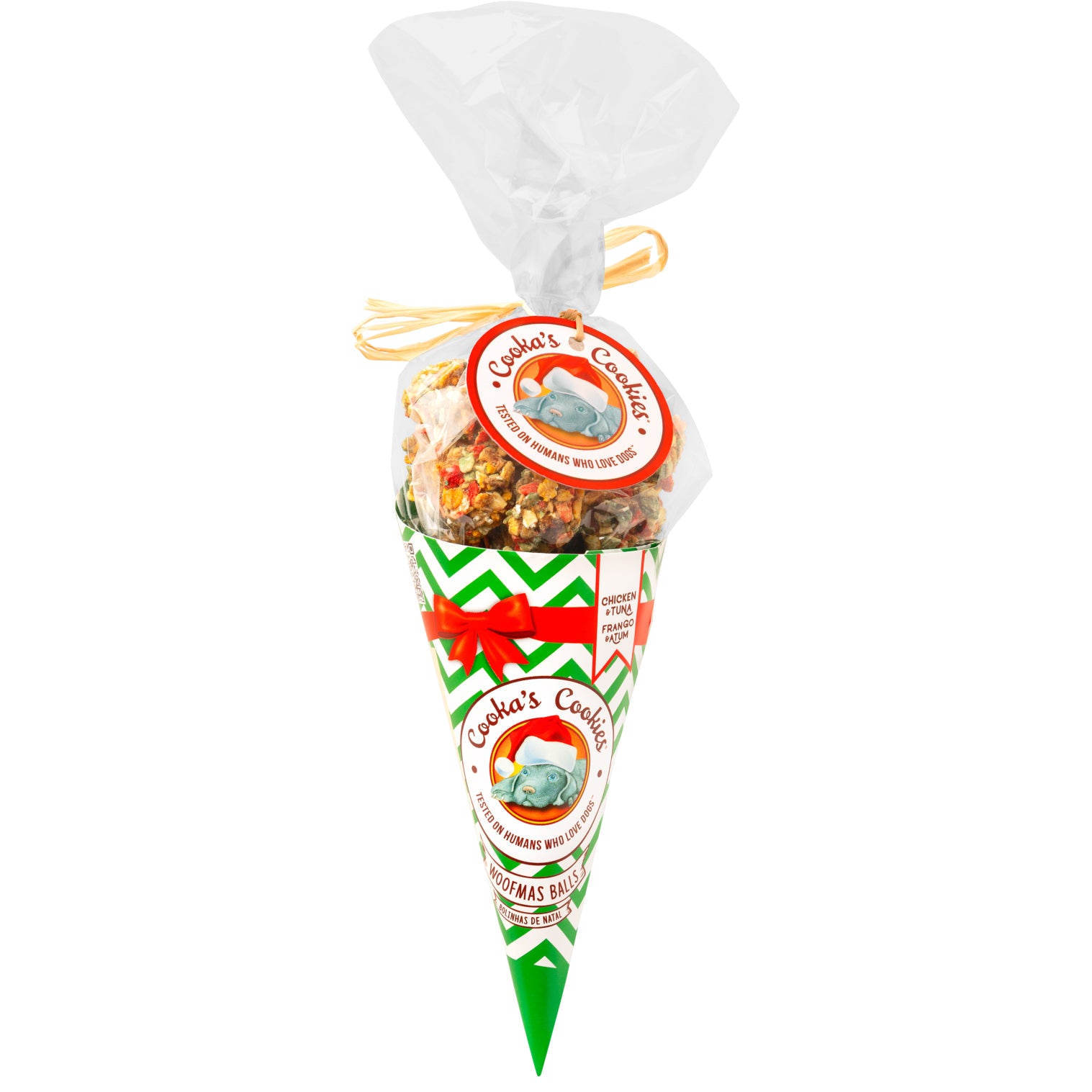 Woofmas balls (kip en tonijn beijinhos)