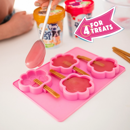 Smoofl Moule à glace en silicone pour pattes de chien pour chiens de 10-25 kg – medium (rose)