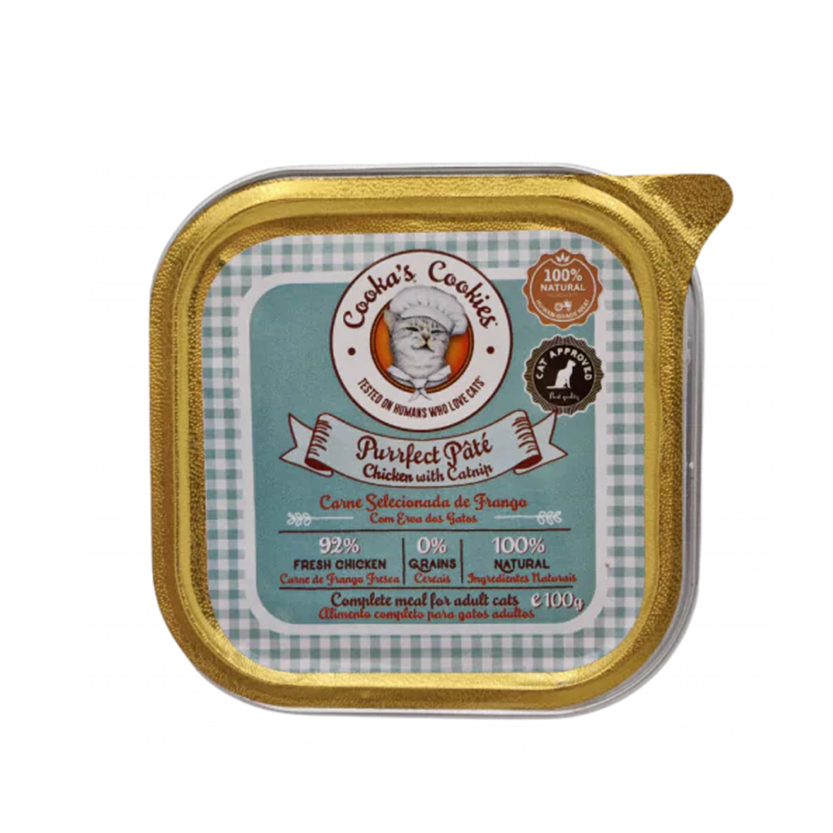 Pâtée au poulet - avec patate douce et herbe à chat - un repas parfait pour les chats - nourriture humide naturelle