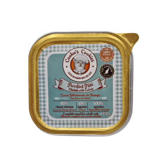 Chicken paté - met zoete aardappel en kattenkruid - een perfecte maaltijd voor katten - natuurlijk natvoer