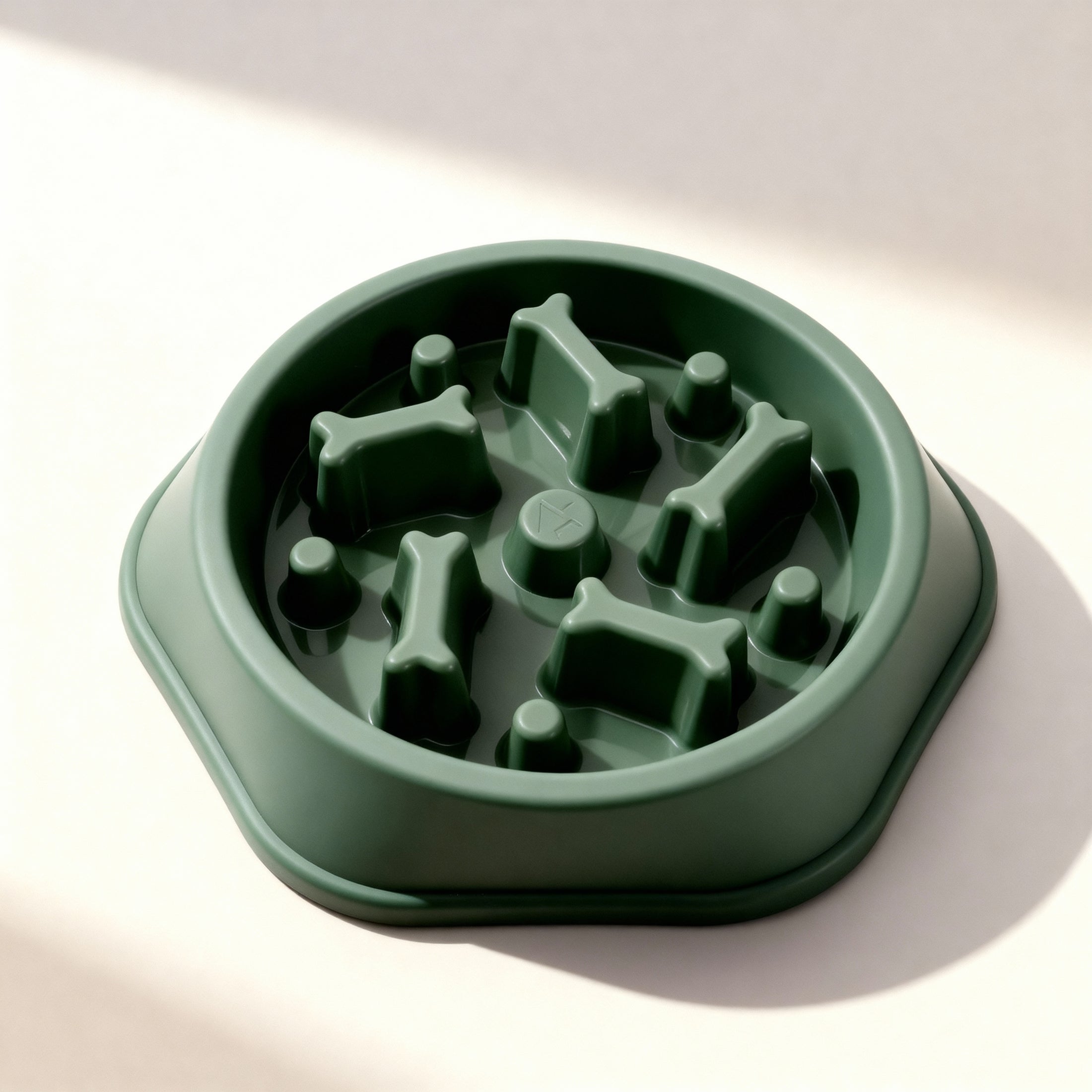 NoRush Antischrokbak, groene voerbak - Slow feeder voor een rustige eetroutine, trager eetgedrag