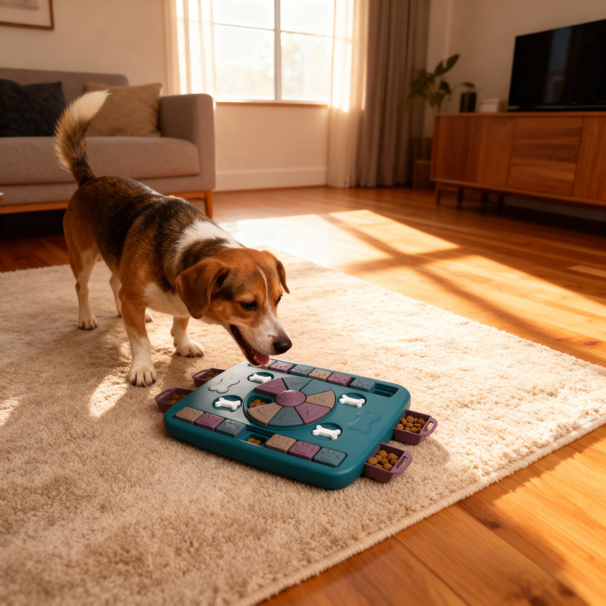 SensiDog Jouet d'Intelligence pour Chien Puzzle – Casse-tête Interactif pour Chien & Distributeur Lent Brainboard