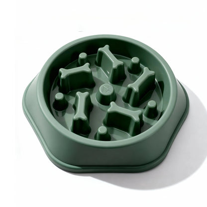 NoRush Gamelle Anti-Gulping, gamelle verte – Mangeoire lente pour une routine alimentaire paisible, un comportement alimentaire plus lent