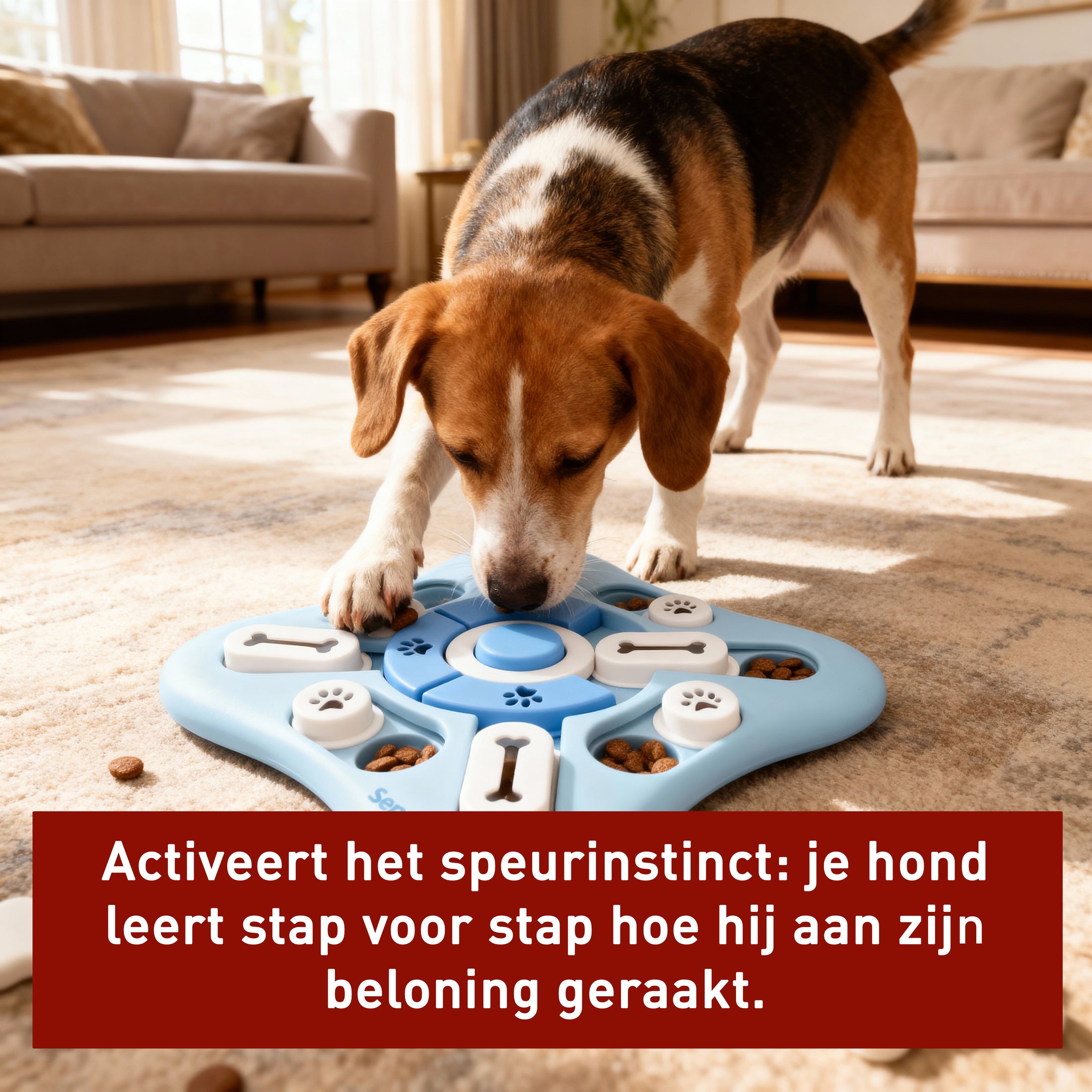 NeuroTwist Hondenpuzzel - intelligentie hondenspeelgoed: denkwerk, speurzin en concentratievermogen - stimuleert rust en focus, activeert het speurinstinct, meervoudige uitdaging