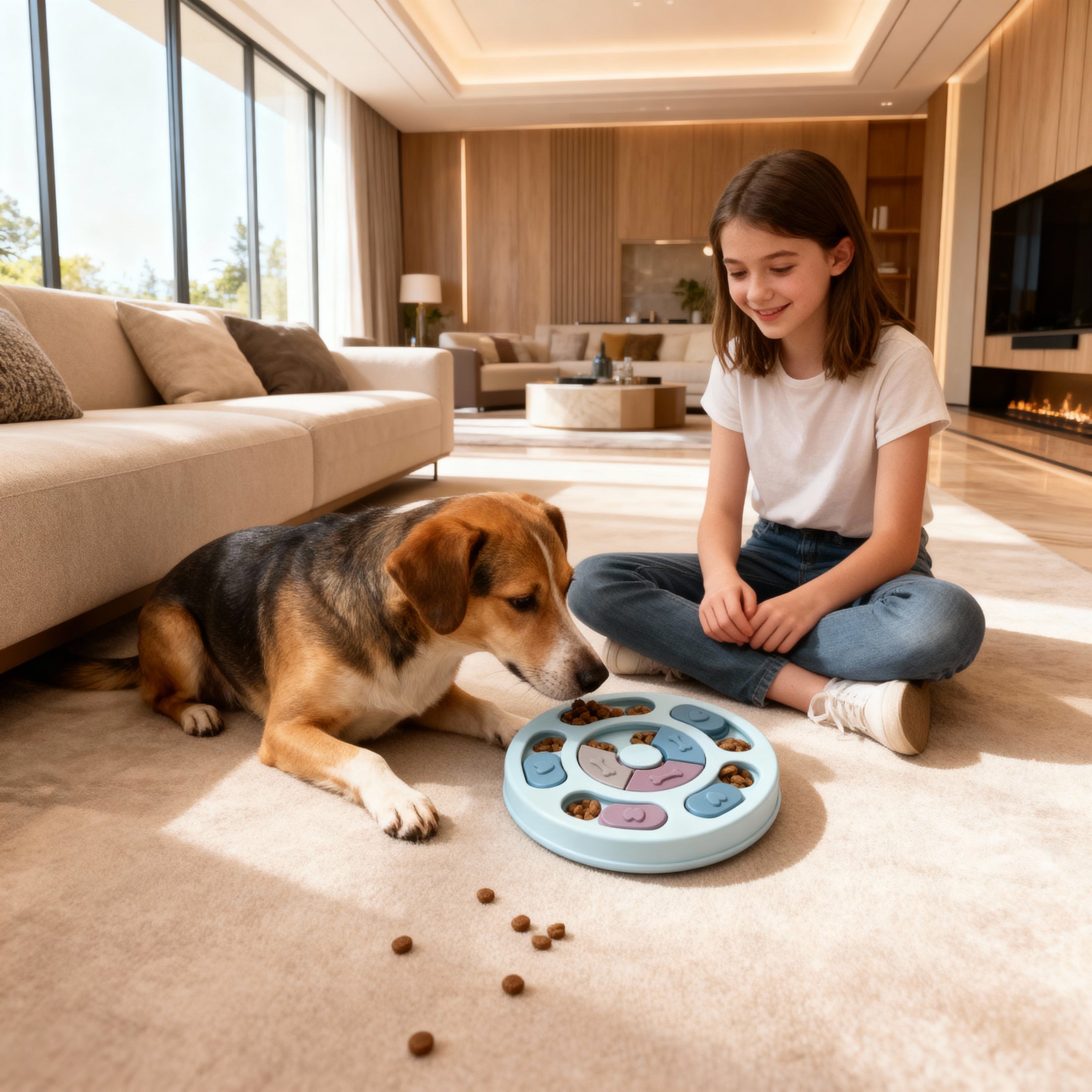 MindSlide hondenpuzzel, interactief honden speelgoed en slow feeder: voor honden die rust vinden in routine, spel en uitdaging