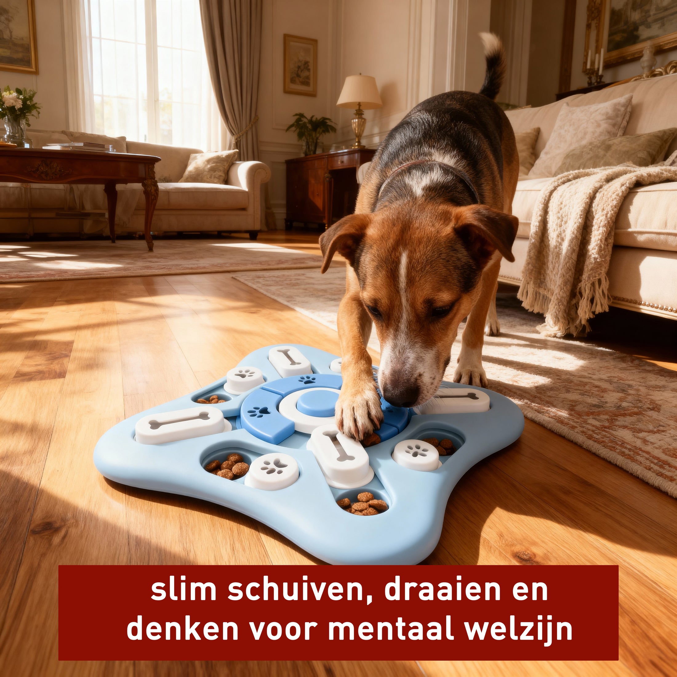 NeuroTwist Hondenpuzzel - intelligentie hondenspeelgoed: denkwerk, speurzin en concentratievermogen - stimuleert rust en focus, activeert het speurinstinct, meervoudige uitdaging