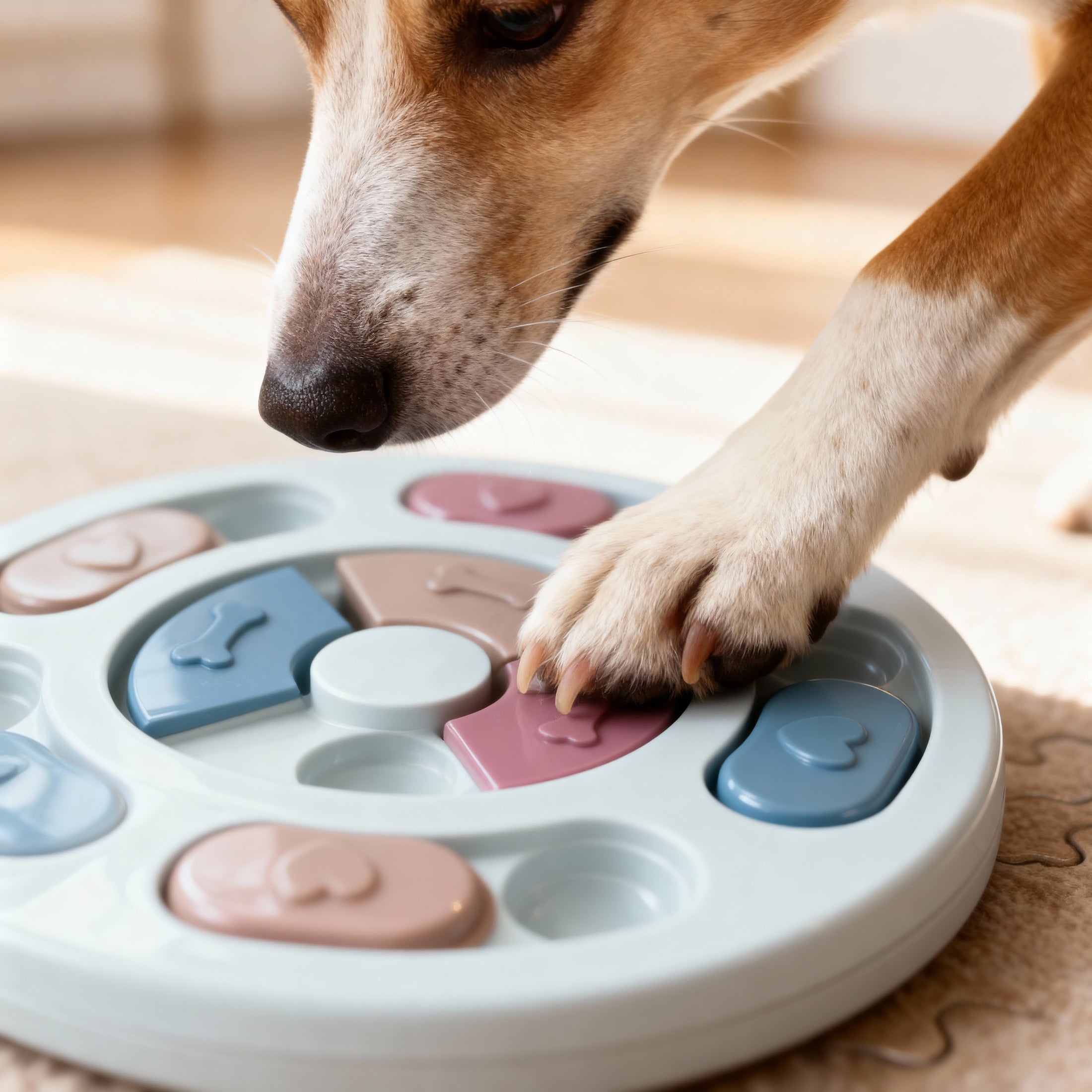 MindSlide hondenpuzzel, interactief honden speelgoed en slow feeder: voor honden die rust vinden in routine, spel en uitdaging