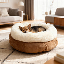 Donut Hondenmand Lamswol Beige – 45 × 45 × 25 cm