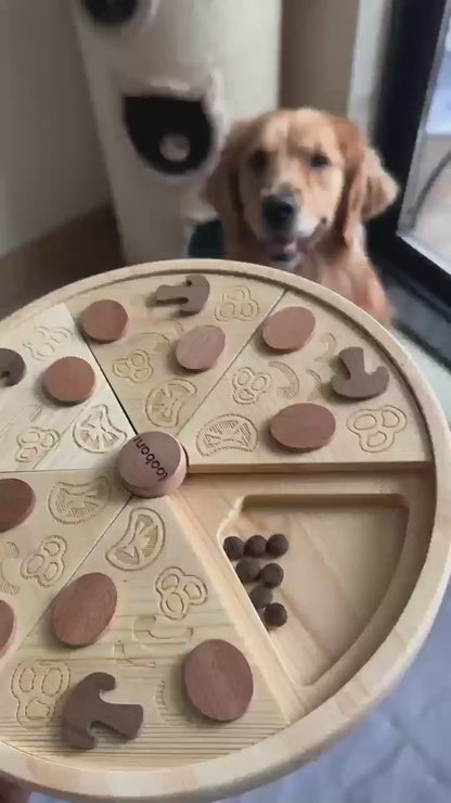 Bacon Pizza puzzle pour chien – Créer de l'engagement – Divertir – Apporter une valeur ajoutée
