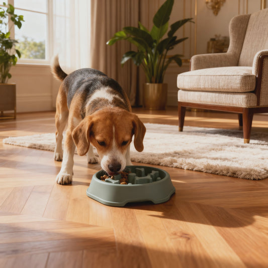 NoRush Antischrokbak, groene voerbak - Slow feeder voor een rustige eetroutine, trager eetgedrag